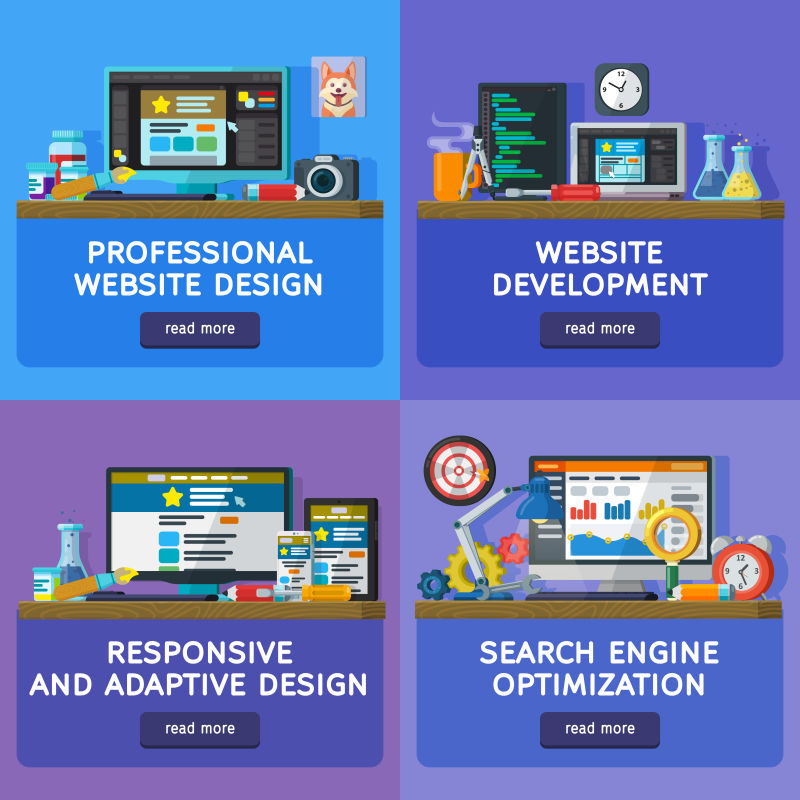 抽象矢量痤瘡主題的平面設計插圖