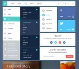 為網頁設計師和開發人員準備的30個免費扁平化ui套件