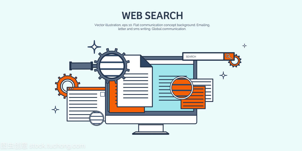 矢量圖。平坦的背景。編碼,編程。Seo。搜索引擎的優(yōu)化。應用程序開發(fā)、 創(chuàng)造。軟件,程序代碼。網(wǎng)站設計